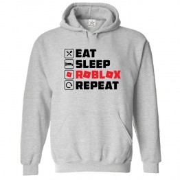 Eat Sleep R-blox Repeat Kids and Adults Novelty Pullover Hooded Sweatshirt for Gamers